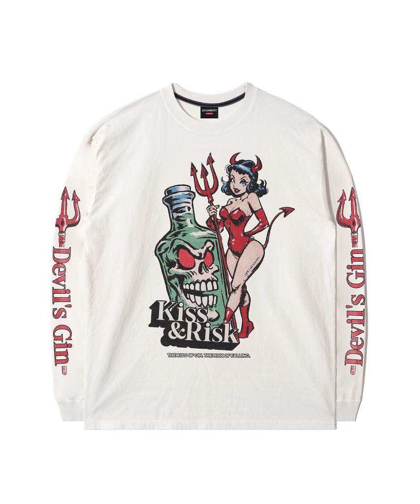 QT8 GARMENTS Rg Kiss & Risk Washed Long Sleeve (Ecru)