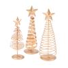Iron Golden Christmas Tree Decoration Festive Tabletop Ornament Holiday Home Decor Xmas Tree Figurine Christmas Party Decoration