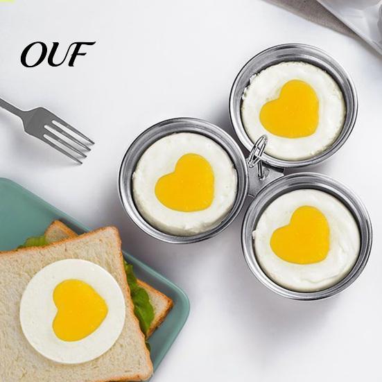 Heat Resistant Egg Mold Stainless Steel Poacher Pan, Non-stick Poached Eggs Efficient Home Kitchen Cooking Accessory Breakfast Maker, Boiler