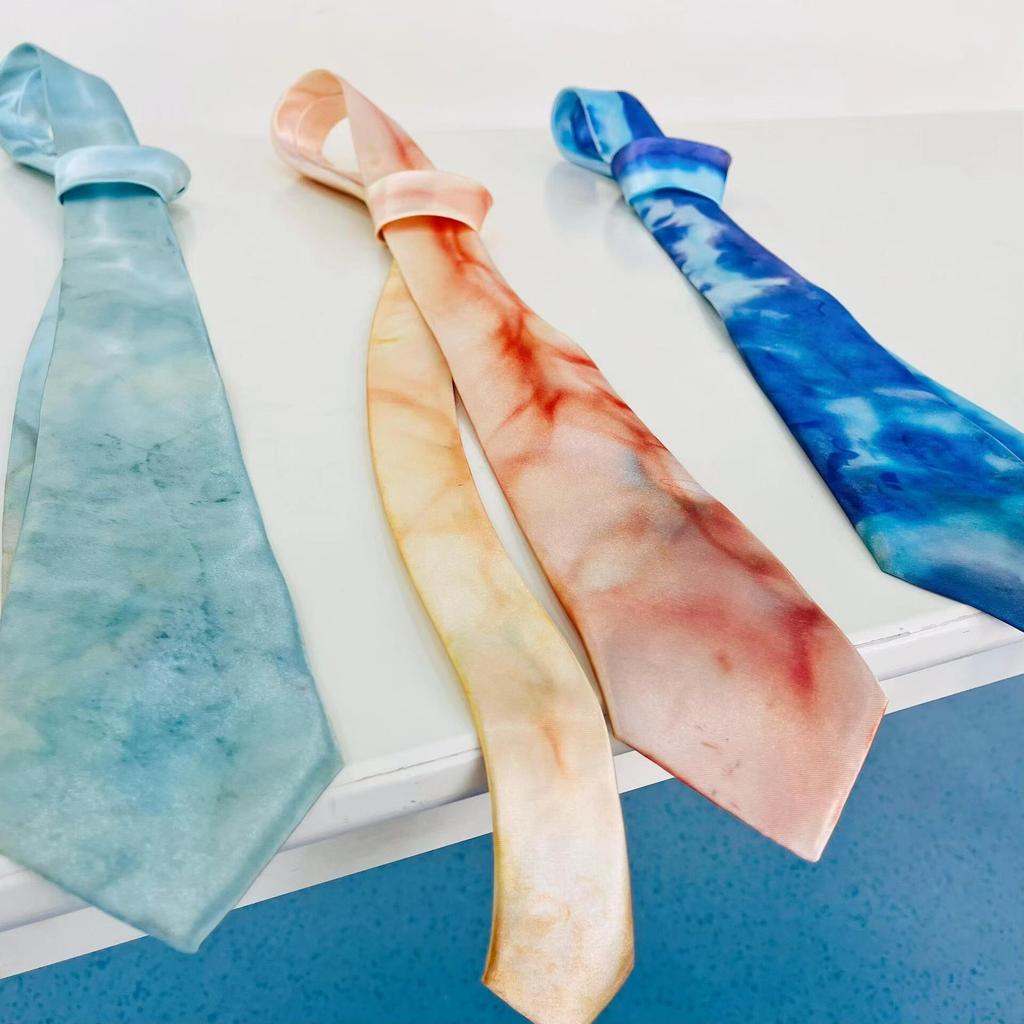 Белый полиэстеровый галстук шириной 8 см с детским граффити-принтом ко Дню отца 5 см