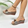 Fashion 2024 Wedge Heels Summer Shoes Women New Flower Sandals Women Outdoor Slippers Female Soft Bottom Heeled Sandals Summer Footwear