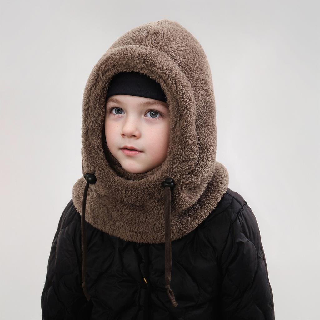 Warm Ear Protection Scarf One-piece Hat, Winter Thick Skiing and Cycling Face Mask, Windproof Hood Cap