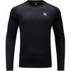 Футболка с длинным рукавом и логотипом KT Series Fitness Running Crew Neck для мужчин, базовая, черная 952441403-2