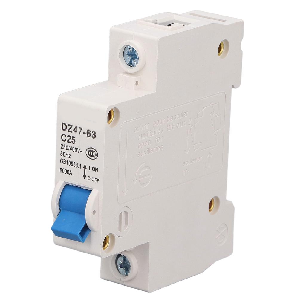 Автоматический выключатель Mini 1P MCB DIN-рейка 6000A отключающая способность 230 В 400 В 25A