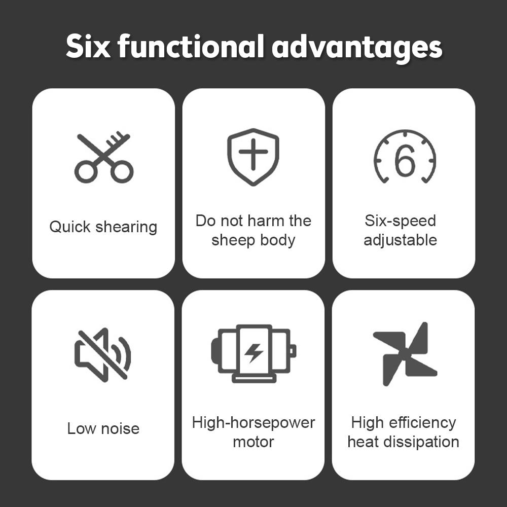 Sheep Shears Electric Clippers 690W Professional Farm Livestock Shearing Machine 6 Speed Pressure