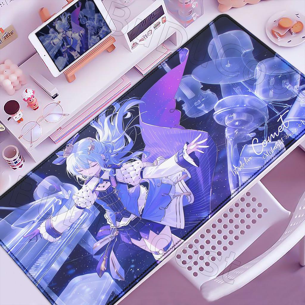 2026 New Pretty Wallpaper Hololive Hoshimachi Suisei Mouse Mat Cute Anime Girl Desk Mat Pc Accessories Big Mousepad Kawaii Rug