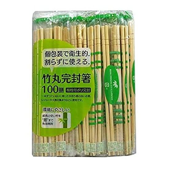 Daiwa Bussan Disposable Chopsticks Bamboo Round Complete Set Toothpicks Approximately 20cm length 5mm diameter Individually packaged hygiene 100 pairs