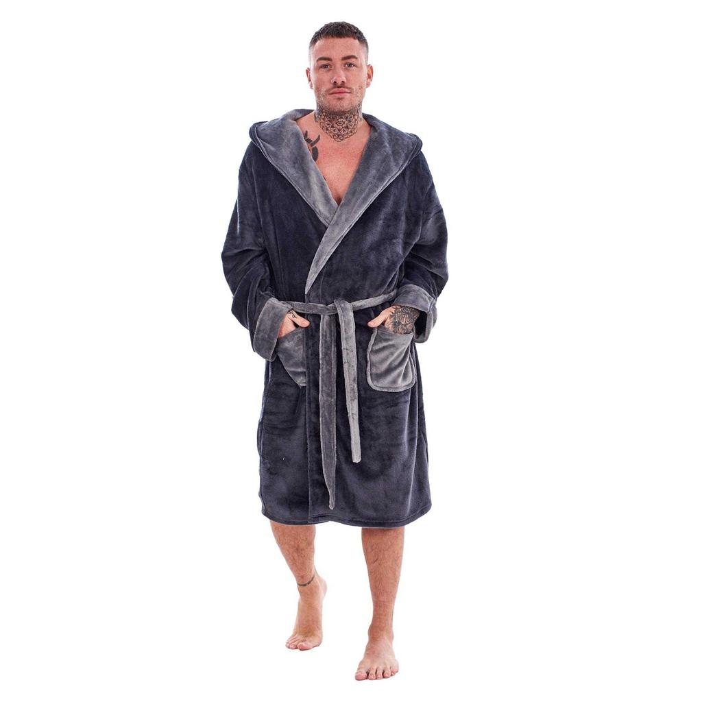 Keanu Mens Fleece Dressing Gown