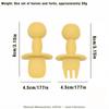 2pcs Food Grade Children Handle Spoon Fork Cutlery Baby Coaching Complementary BabyFeeding