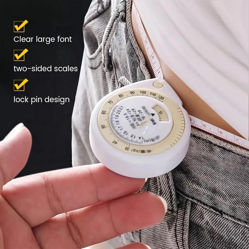 1 x 59.06"/59" BMI измерительная лента для тела, пластиковая выдвижная линейка с метрической шкалой и каплевидным корпусом – Идеально для моды