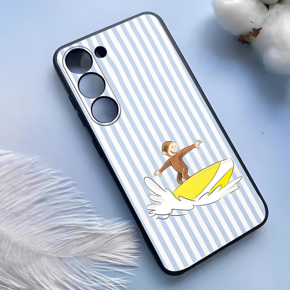 Абстрактный забавный чехол-обезьянка для Samsung S25 Ultra S24 S23 S22 S21 S20 Plus Fe Galaxy A54 A53 A34 A25 Силиконовый чехол