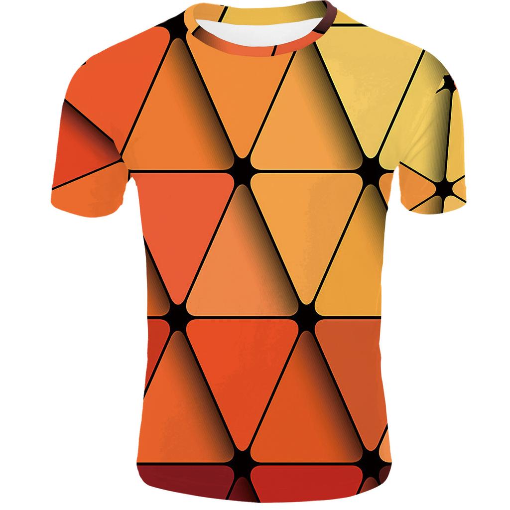 Creative 3D Digital Printed T-shirt for Men's Short Sleeves Tops