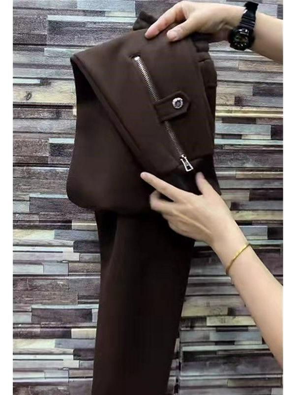 Женские гаремные спортивные штаны на флисовой подкладке: Плотные, Стройнящие, Спортивные, Универсальные, Повседневные, Модные джоггеры на осень/зиму 2025.