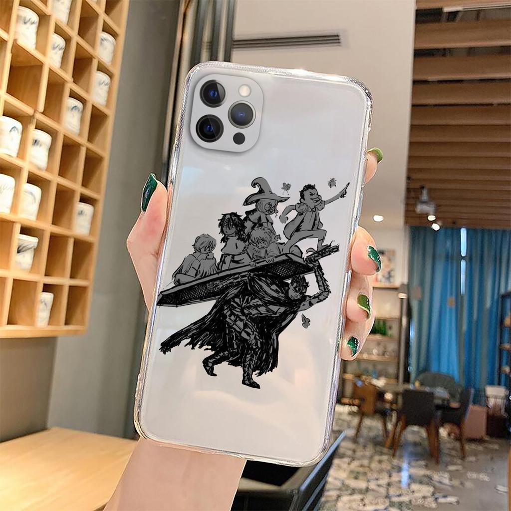 Anime Berserk Guts Phone Case For Iphone 13 Mini 7 Plus 8 X XS 11 12 Pro Max Manga Swordsman Gatsu Sacrifice Zodd Clear Cover