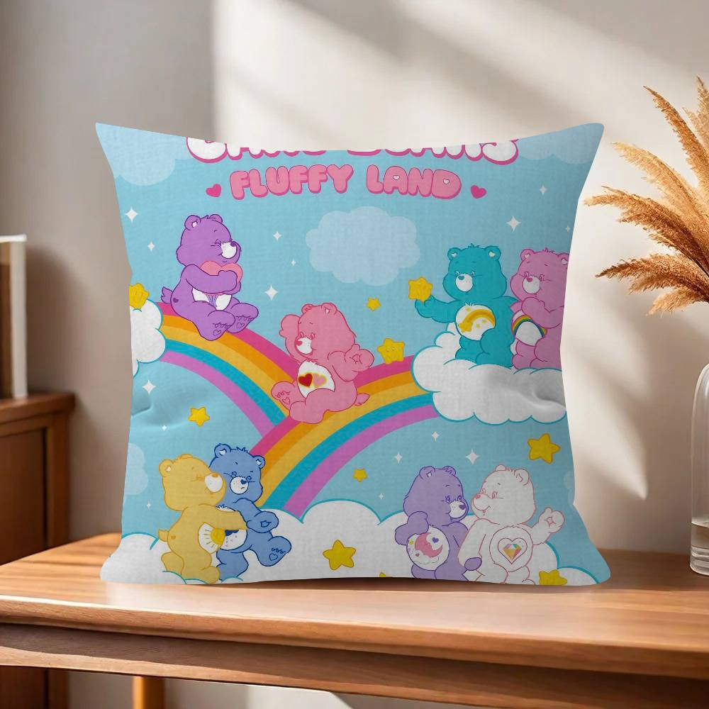 Cushion Cover Pillow Cover Decor Pillowcase Printed Cushion Case for Couch Cute CCare BBears