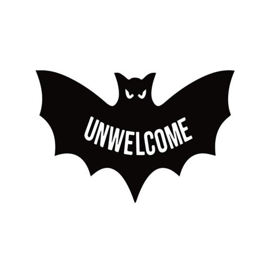 Хэллоуин Приветственный придверный коврик Полукруг Паутина Летучая мышь Череп Тыква Форма Напольный коврик Нескользящий Входной коврик для Парадной двери Крыльца Домашнее украшение