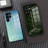 Креативный чехол для телефона с печатной платой для Samsung A25 A13 A33 5G A54 A36 A35 A56 A52 A14 Ударопрочная стеклянная крышка