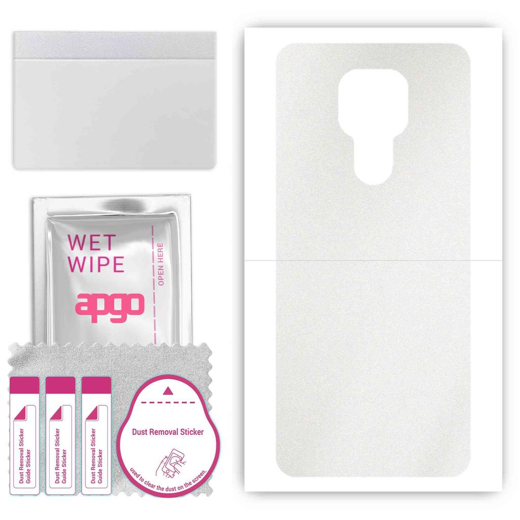 apgo Защитная наклейка-скин для задней панели, совместимая с Motorola Moto E7 Plus, Пленка-обертка, Фольга, Винил - Узор Матовый Прозрачный