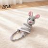Engaging Toys to Reduce Anxiety Dog Tug Rope Toy, Cute Fox Rabbit Squeaky Chew Toy with Crinkle Paper, Comfortable Plush for Pets Pull Interactive