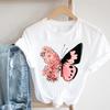 Tee Top Women Print Summer Fashion Tshirt Dandelion Butterfly Plant Clothing Casual Short Sleeve Lady Female Graphic T-shirt