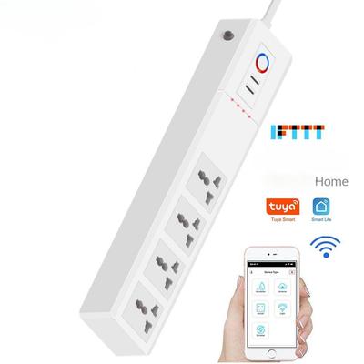Портативный WiFi Умный Сетевой Фильтр для Домашнего Офиса Универсальные Розетки Гнезда Двойной USB Пульт Дистанционного Управления Защита от Перенапряжения