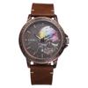 Skull Watch Rock Punk Genuine Leather Skeleton Skull Antique Leather Watch Waterproof Analog Quartz Gothic Accessory Birthday Christmas Day Halloween