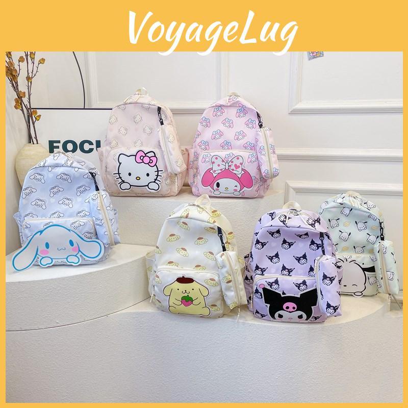 Cute And Stylish Children's Backpack For Kindergarten Girls Featuring Adorable Cartoon Characters Like Kuromi And Hello Kitty