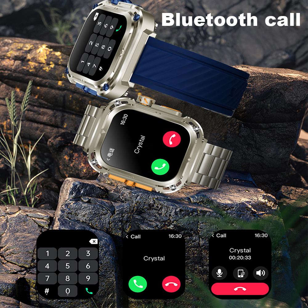 2,04-дюймовые умные часы, мониторинг сна, управление музыкой, спортивный режим, компас, для Android IOS