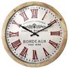 [A2819] - Настенные часы из дерева и металла, Terroir Français, бежево-красные, 60 см.