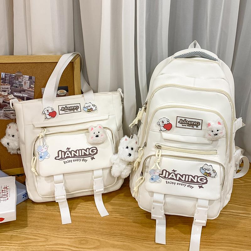 Детские школьные ранцы Ученики начальной школы Девочки Ученики средней школы Большая вместимость Грязеотталкивающий Рюкзак из двух частей