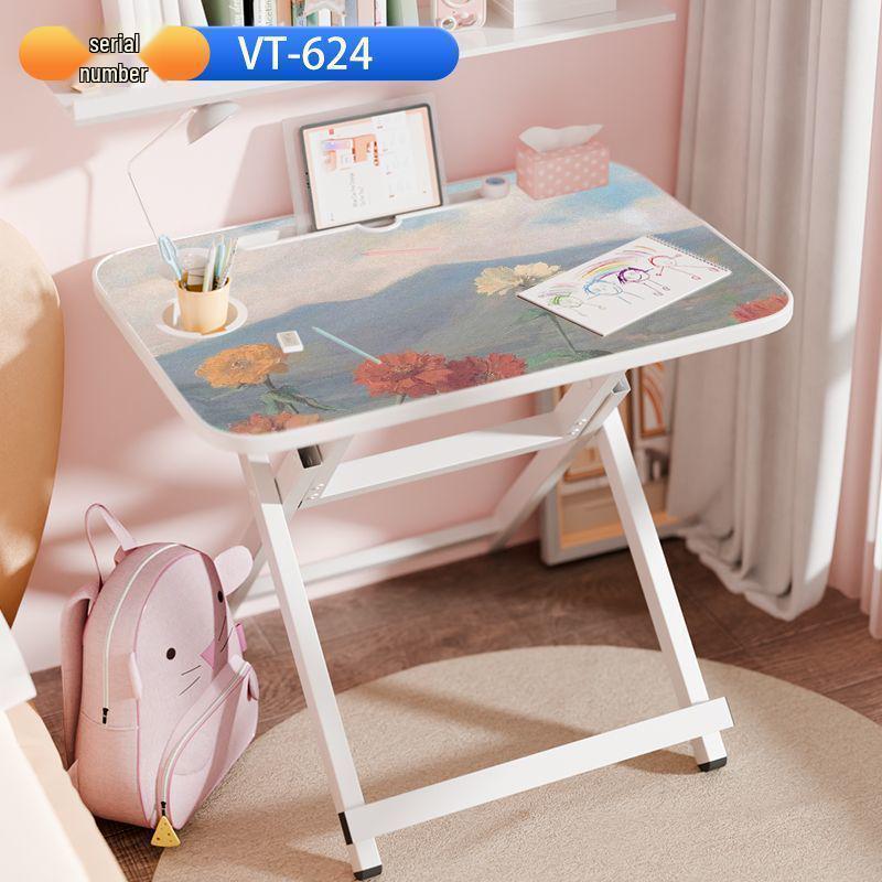 Детский портативный многофункциональный складной стол для учебы и набор стульев - Не требует установки