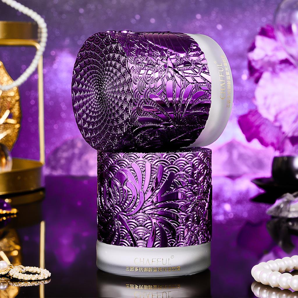 Three-Cause Anti-Aging Blue Purple Light Hydrating Firming Face Cream Moisturizing Anti-Wrinkle Skincare for Women