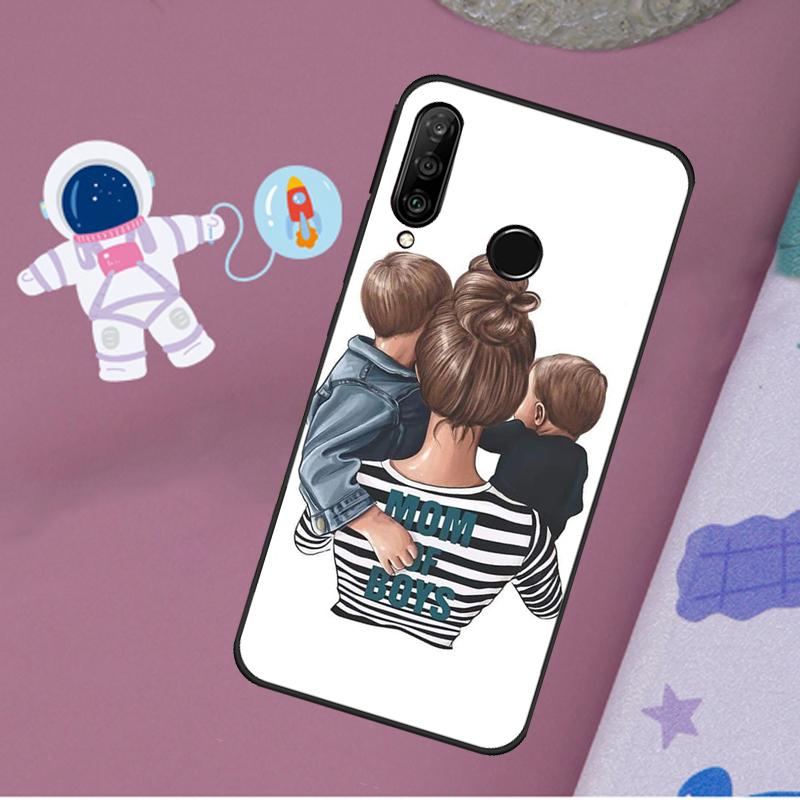 Мама Папа Сын Дочь Девочка Для Huawei Nova 10 9 SE 11 Pro Y60 Y70 Y90 Y61 Y91 Y72 Y73 12i 11i 8i P20 P30 P40 Lite Чехол