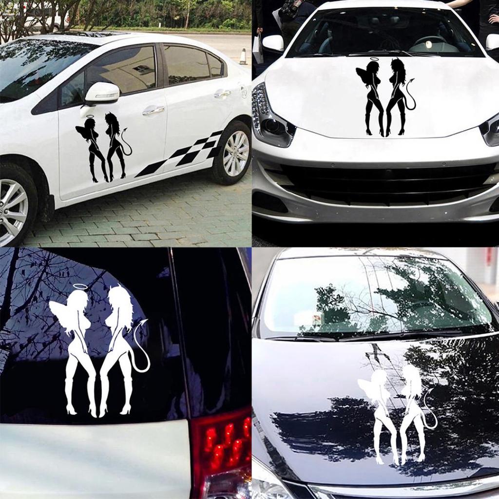 Angel Devil Sexy Girl Funny Car Sticker Decal Auto Truck Styling Decoration