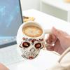 Кружка для кофе Череп на Хэллоуин 400 мл 3D Кружка Привидение Керамическая Креативная Смешная Чашка для воды Чашка для завтрака и молока Домашняя для питья Подарок на Хэллоуин