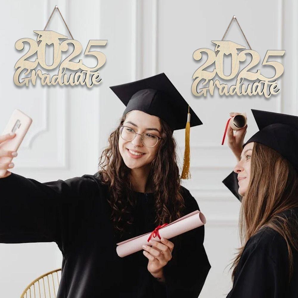 Деревянное праздничное украшение для вечеринки 2025 года Украшение для выпускного вечера Украшение для вечеринки