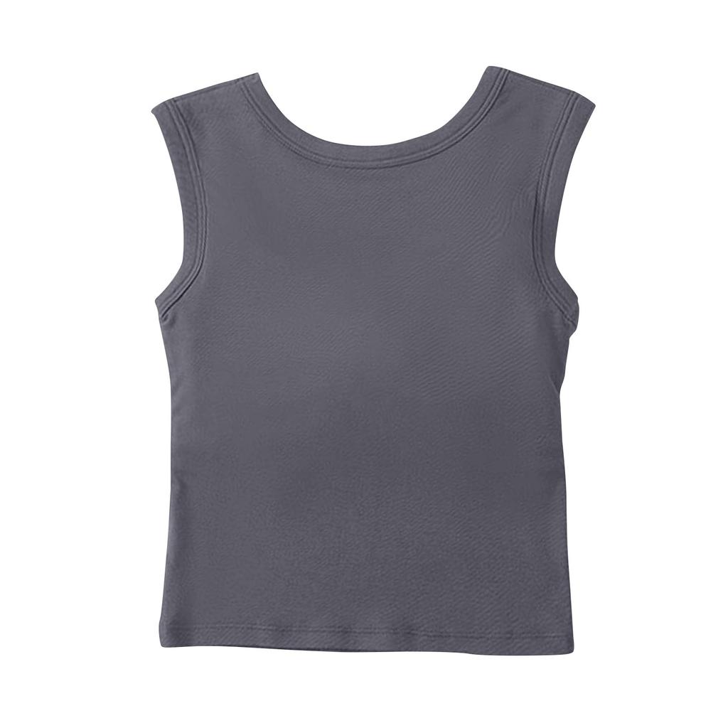 Женский жилет с подушечками на груди, на широких бретелях, с круглым вырезом, костюм для йоги, нижнее белье, базовый слой