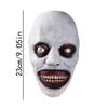 Halloween COS Smiling Exorcist White Eyes Funny Latex Half Face Headset Halloween Horror Ghost House Mask