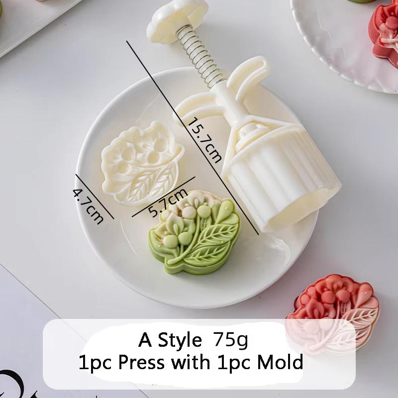 Форма для лунного пряника 50 г/75 г, ручной пресс для лунного пряника, фестиваль середины осени, форма для лунного пряника, инструменты для украшения помадкой для лунного пряника