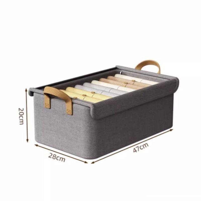 Органайзер для одежды в шкафу с ручкой, тканевый ящик для хранения со стальной рамой, складные полки, корзины для хранения, складной ящик для хранения