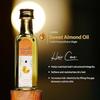 Премиальное масло сладкого миндаля для роста волос, сияющей кожи и лица | 100% натуральное и без запаха, обогащенное витамином Е, холодного отжима | 100 мл стеклянный флакон