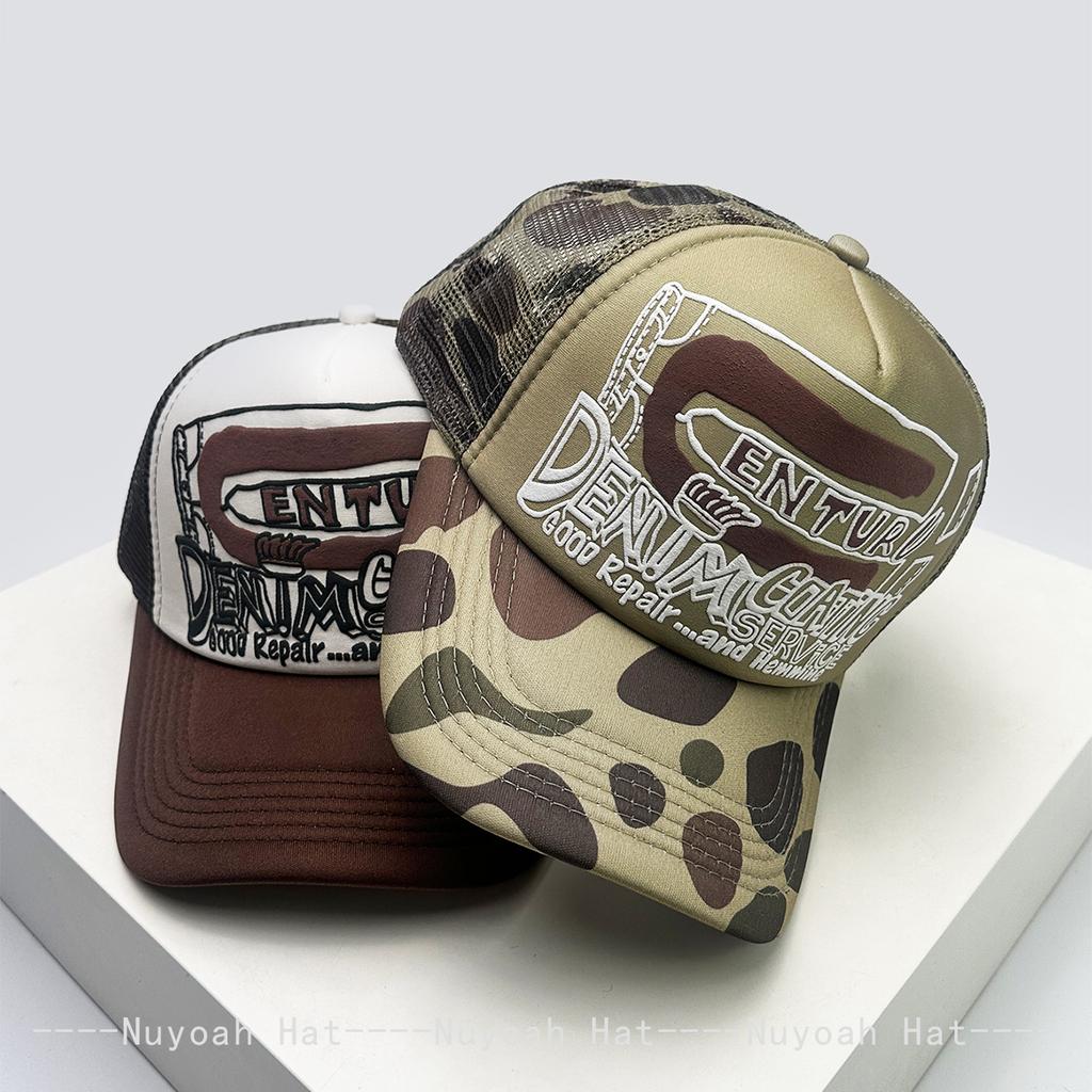 Baseball Lettering Alphabet Printed 3D Style American Women Men For Neutral Gender Fresh Caps Peaked Hats Sunshade Personal Breathable Color Block