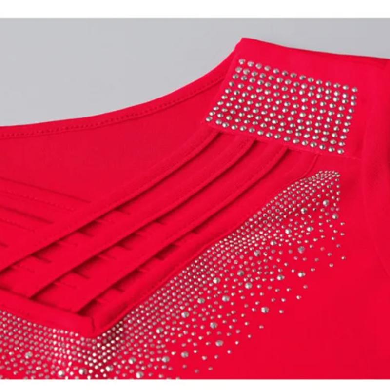 Летние новые женские сетчатые футболки топы модные сексуальные с перекрестным вырезом горячие с бриллиантами с рукавами до локтя базовая футболка эластичная