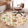 Crayon Shin Pattern Round Rug, Indoor/Outdoor Mat, for Picnic, Gameroom, Bedroom, Office, Living Room, Home Decor Carpet, Birthday Gift