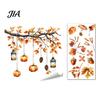 Party Decoration Stickers for Glass Autumn Static Window Sticker with Cute Animals & Maple Leaves, Removable Harvest Decorations Festival Clings,