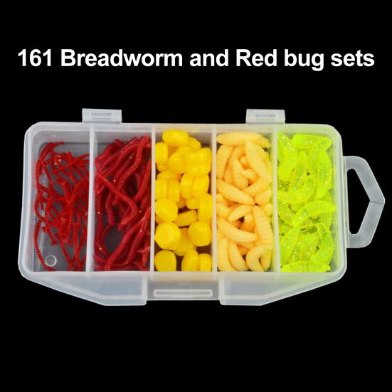 Набор мягких рыболовных приманок Яркий цвет Реалистичный вид Мини-размер Искусственные черви