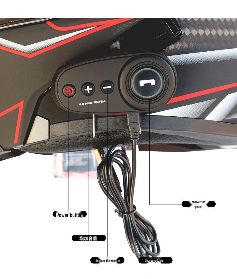 Cool Ride Treasure Bluetooth Full-Face Flip-Up Motorcycle Helmet with Dual Lens and FM Radio