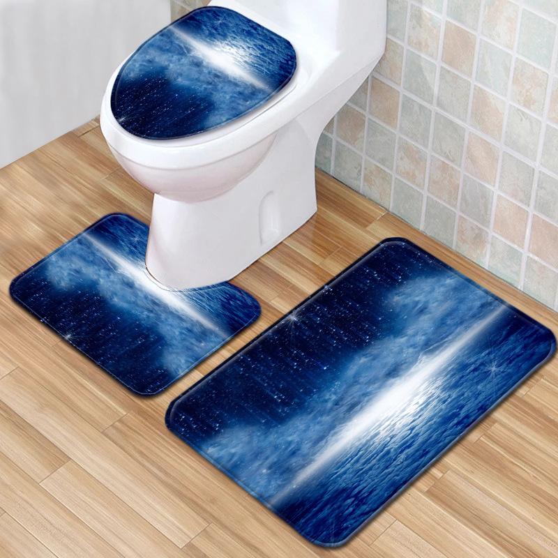 Star Bathroom Floor Mat Toilet Three-Piece Set