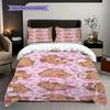 Hot Scene Three-piece set (1 * duvet cover + 2 * pillowcase, without core) 2D Flat Duvet cover and pillowcase Soft and comfortable