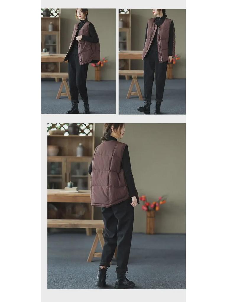 2025 Women's Elastic Waist Cotton Twill Harem Pants - Western Casual Style, Solid Color with Fashion Buttons